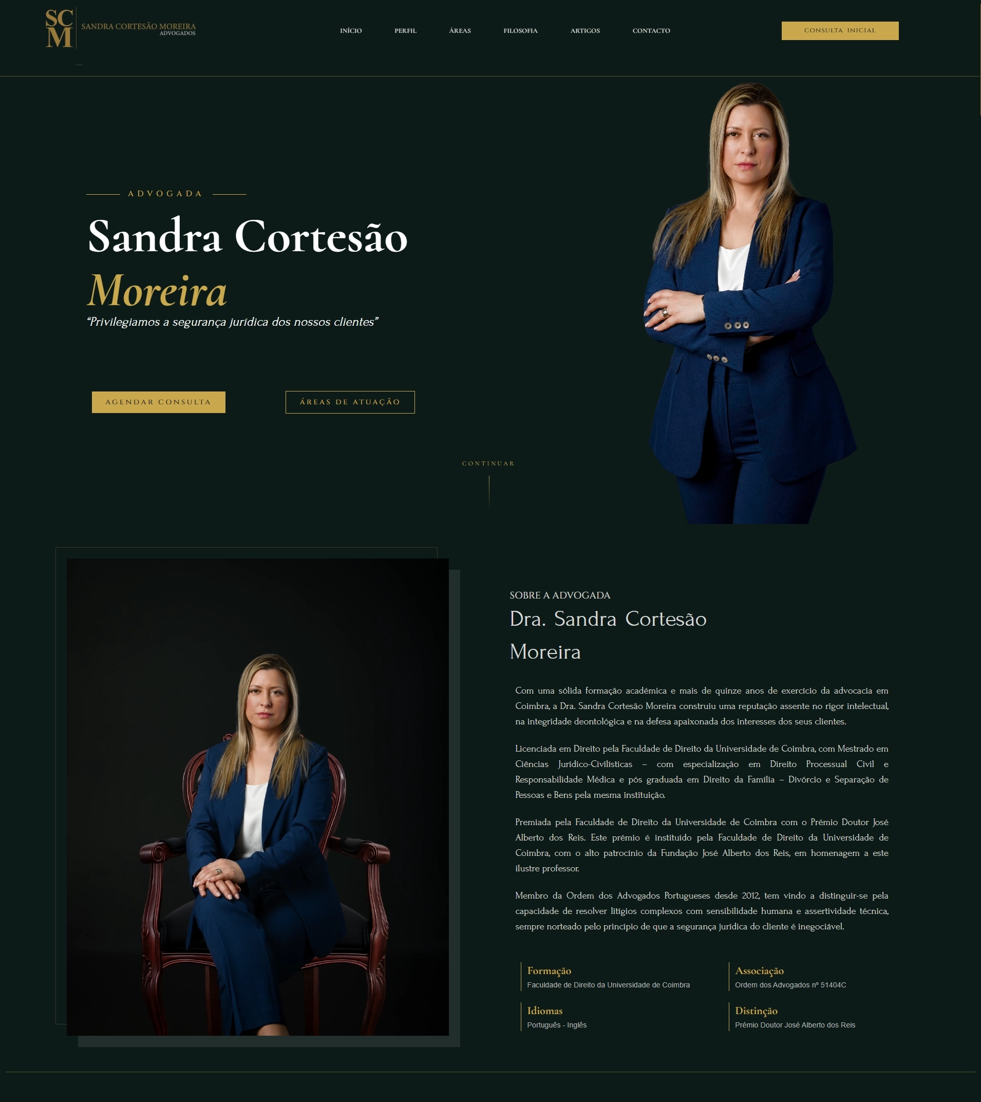 Website Dra. Sandra Cortesão Moreira